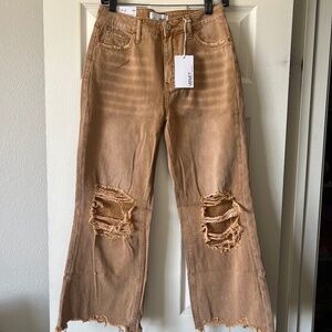 Vervet Super High Rise 90s Vintage Crop Flare Jeans